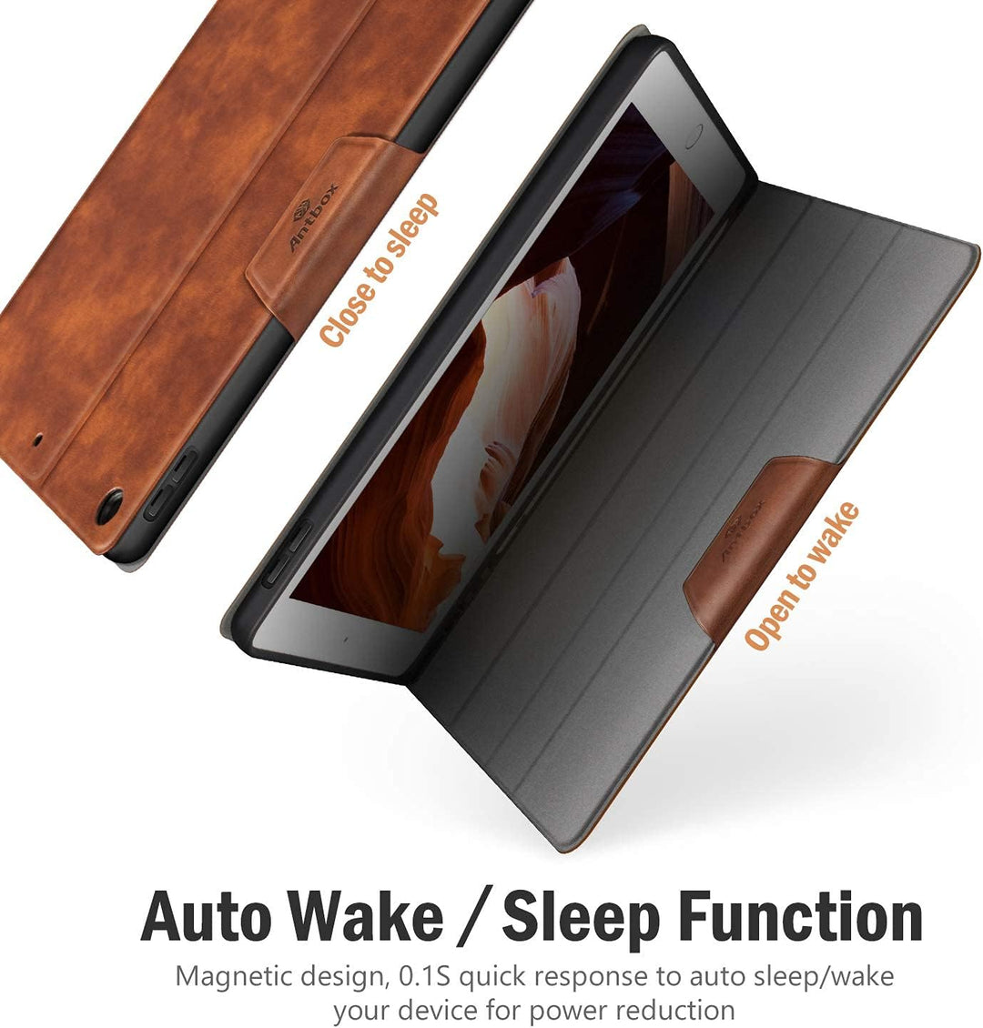 Antbox Hülle für iPad 10.2 (9. Generation/8. Generation/7. Generation) mit stifthalter Auto Schlaf/W