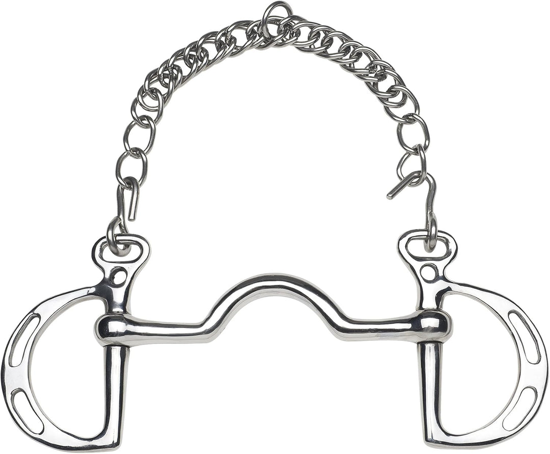 FEELING Springkandare mit Schlitzen, Breite 12,5 cm, Stärke 12,7 mm, Ringe Ø 55 mm, massiv
