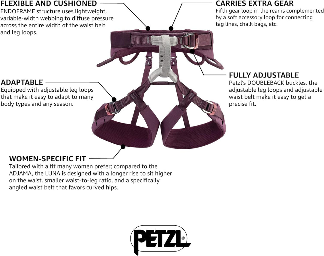 PETZL Damen Luna Klettergurt (1er Pack) S Violett, S Violett