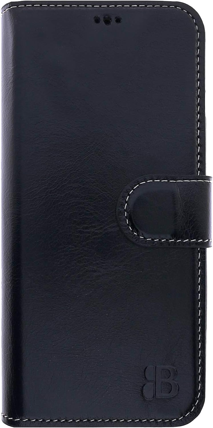 Burkley Lederhülle für Samsung A52 / A52s Handyhülle mit Kartenhalter - RFID/NFC Schutz und Kickstan