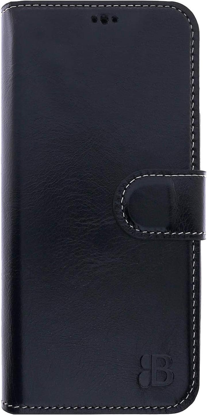 Burkley Lederhülle für Samsung A52 / A52s Handyhülle mit Kartenhalter - RFID/NFC Schutz und Kickstan