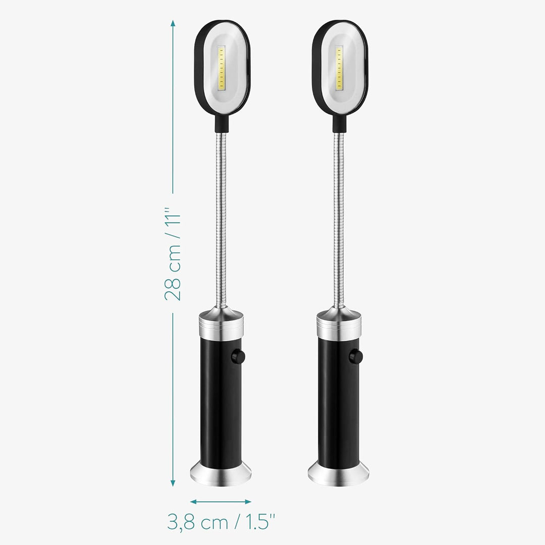Navaris 2X magnetische COB LED BBQ Grilllampe - 360° schwenkbar - Grill Zubehör Licht magnetisch - G