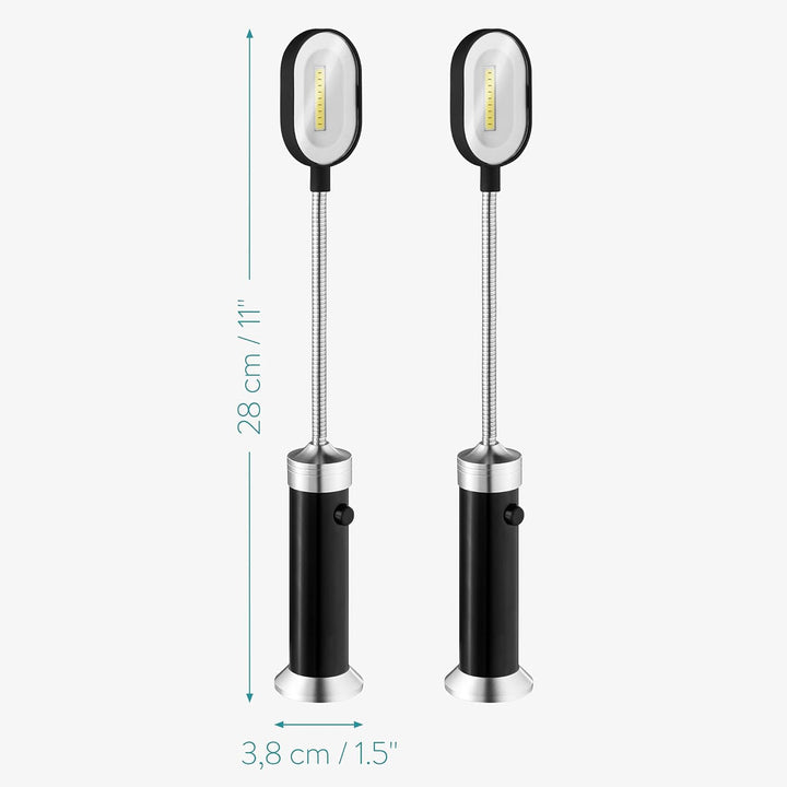 Navaris 2X magnetische COB LED BBQ Grilllampe - 360° schwenkbar - Grill Zubehör Licht magnetisch - G