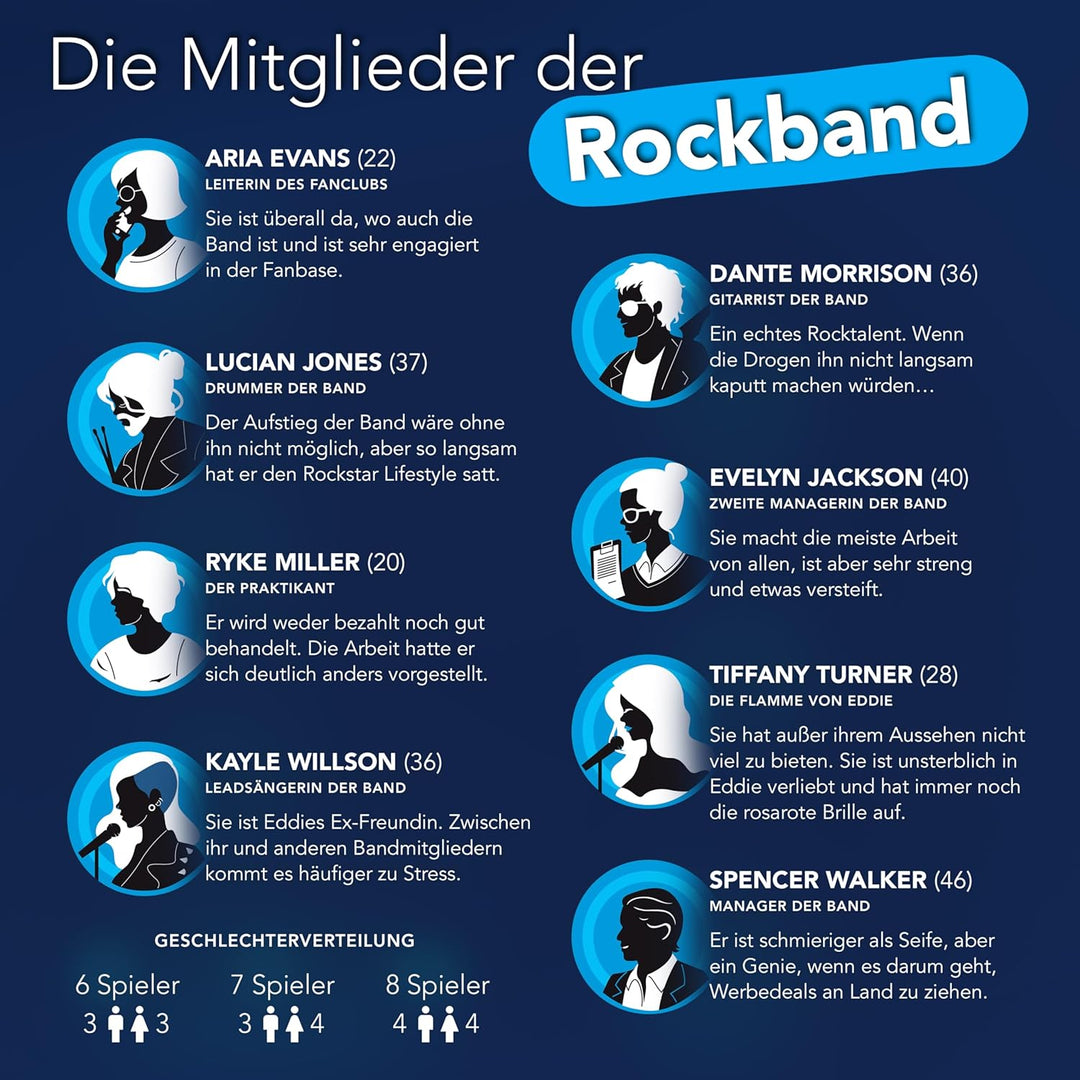 CRIMECASES Krimidinner für 6-8 Spieler: Das letzte Konzert | Das schaurig-heitere Rockstar Krimi Din