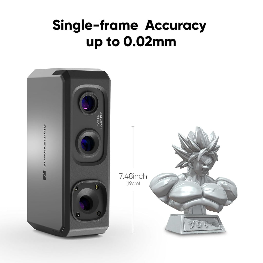 3DMakerpro Seal Lite Handheld-3D-Scanner für 3D-Drucker, 0,02 mm hohe Detailgenauigkeit, blitzschnel