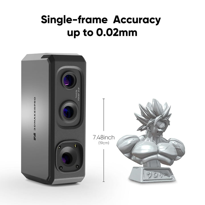 3DMakerpro Seal Lite Handheld-3D-Scanner für 3D-Drucker, 0,02 mm hohe Detailgenauigkeit, blitzschnel