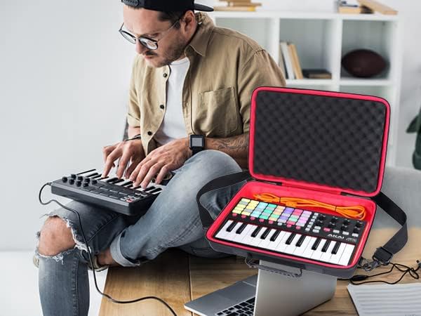 co2CREA Hart Reise Schutz Hülle Etui Tasche für Akai Professional APC Key 25 MK2 25-Tasten USB MIDI