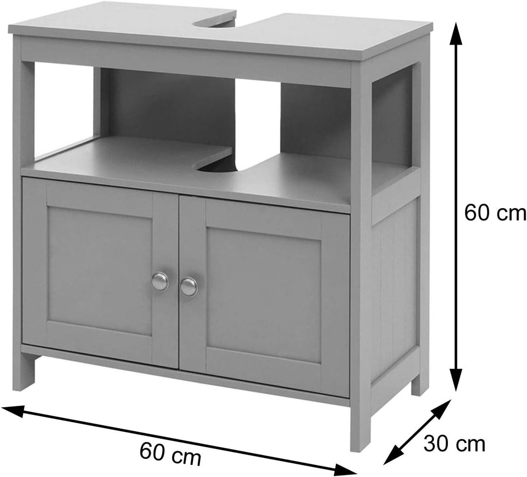 Mendler Waschbeckenunterschrank HWC-B63, Badschrank Badezimmer Unterschrank Waschtischunterschrank,