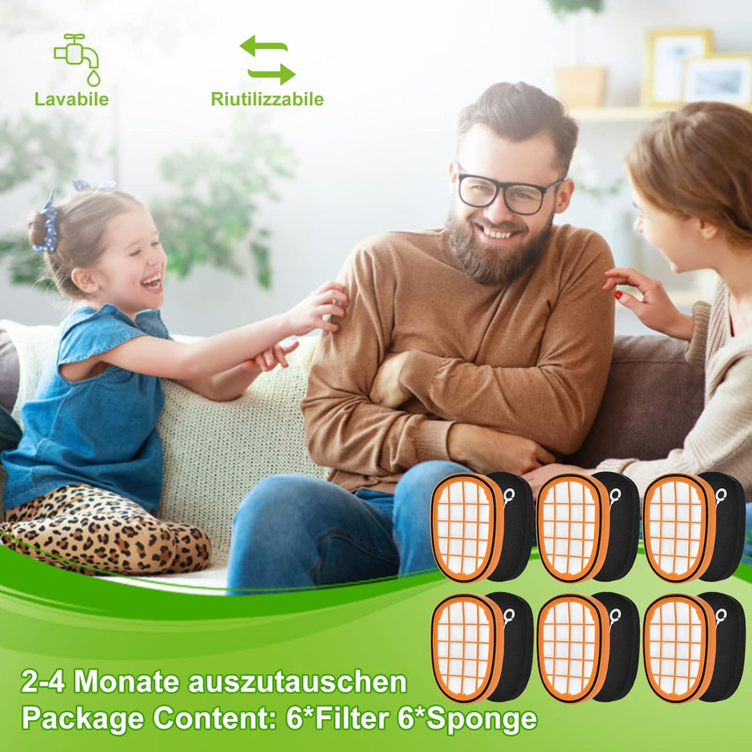 Artraise Filter für Philips SpeedPro Max Staubsauger, 6 Stück für Philips FC6812 FC6813 FC6822 FC682