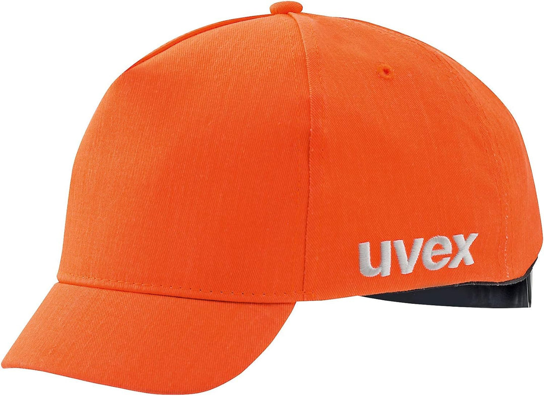 Uvex U-Cap Sport Hi-Viz Anstosskappe - Kurzer Schirm - Warnorange - 60-63 cm 60-63 Leuchtorange, 60-