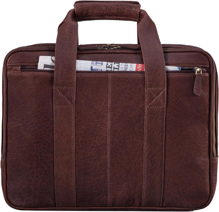 STILORD 'Leopold' XL Echtleder Aktentasche - der verbesserte Geheimtipp für Lehrerzimmer & Büro - Bu
