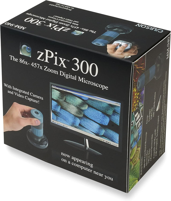 Carson zPix 300 USB-Digitalmikroskop mit Foto- und Videofunktion (MM-940), zPix