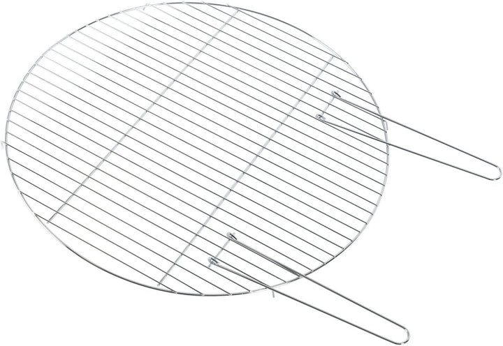 Homescapes abnehmbarer Grillrost mit Handgriffen, für Feuerschalen, 60cm Durchmesser Silber