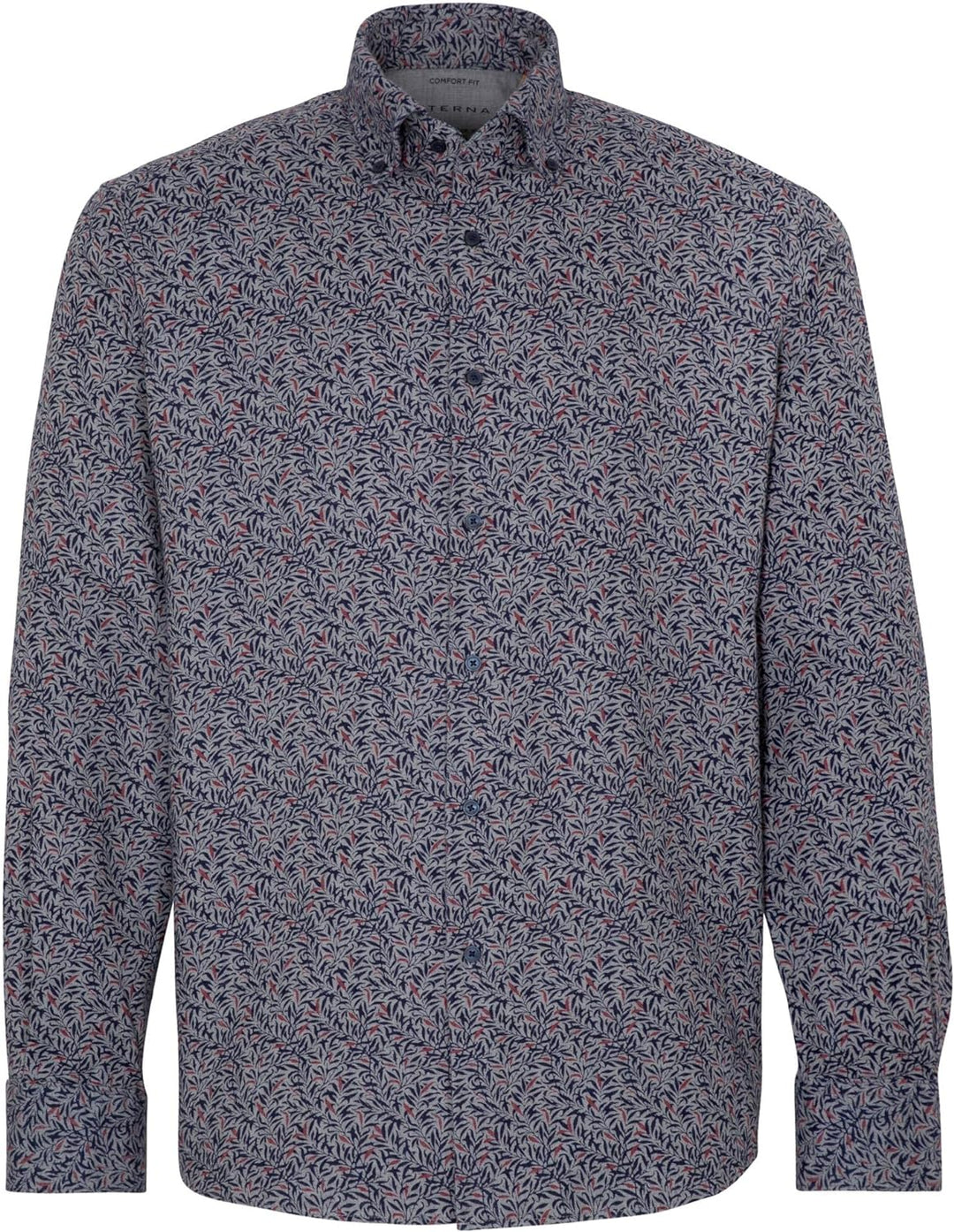 eterna Langarm Hemd Comfort Fit Flanell Bedruckt
