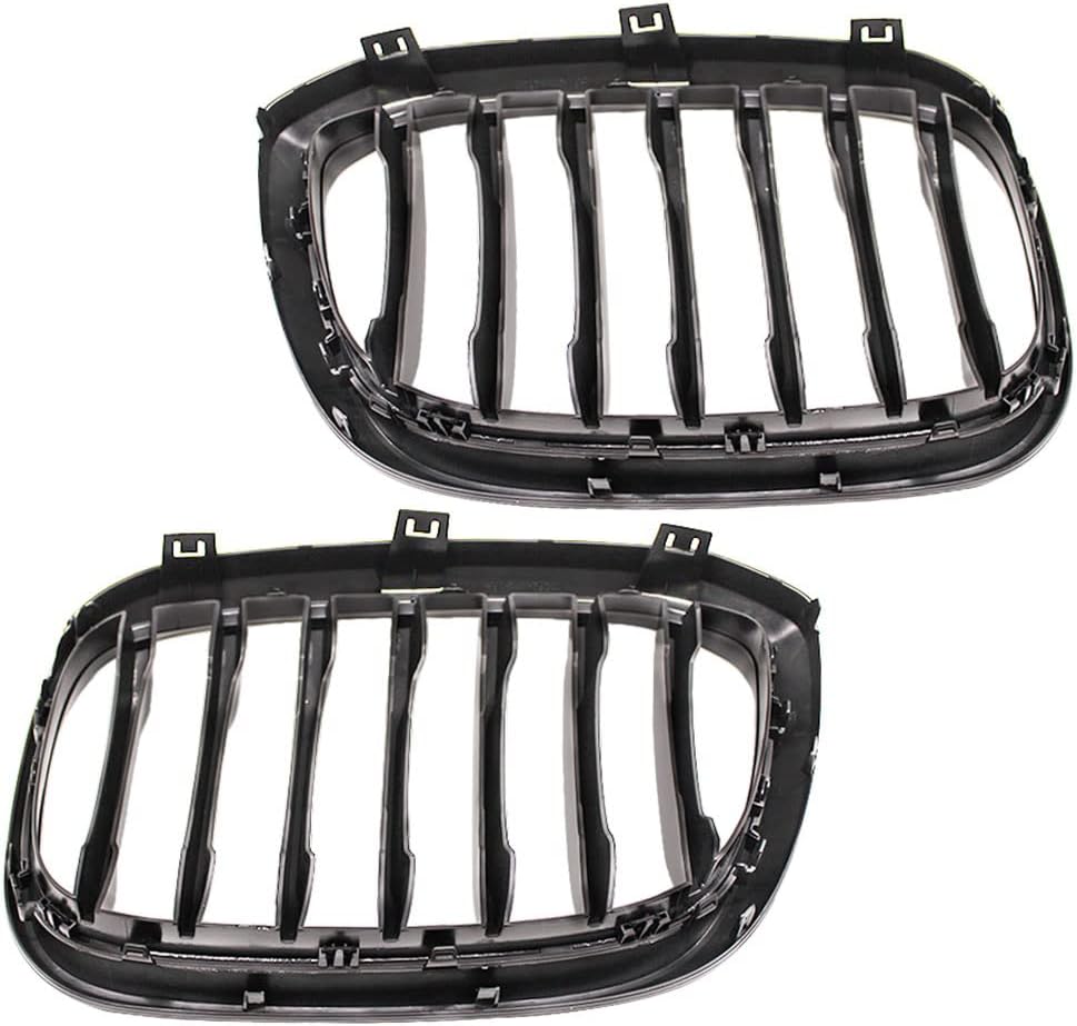HZTWFC Auto Fronthaube Nierengitter glänzend schwarz einzelne Lamelle für BMW X3 X4 G01 G02 2018 201