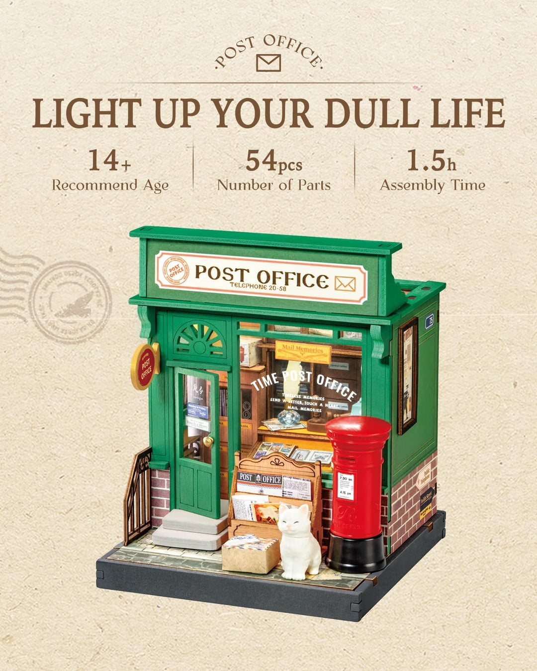 Rolife DIY Miniature House Miniatur Haus Bausatz Selber Bauen Deko für Schreibtisch oder Bücherregal