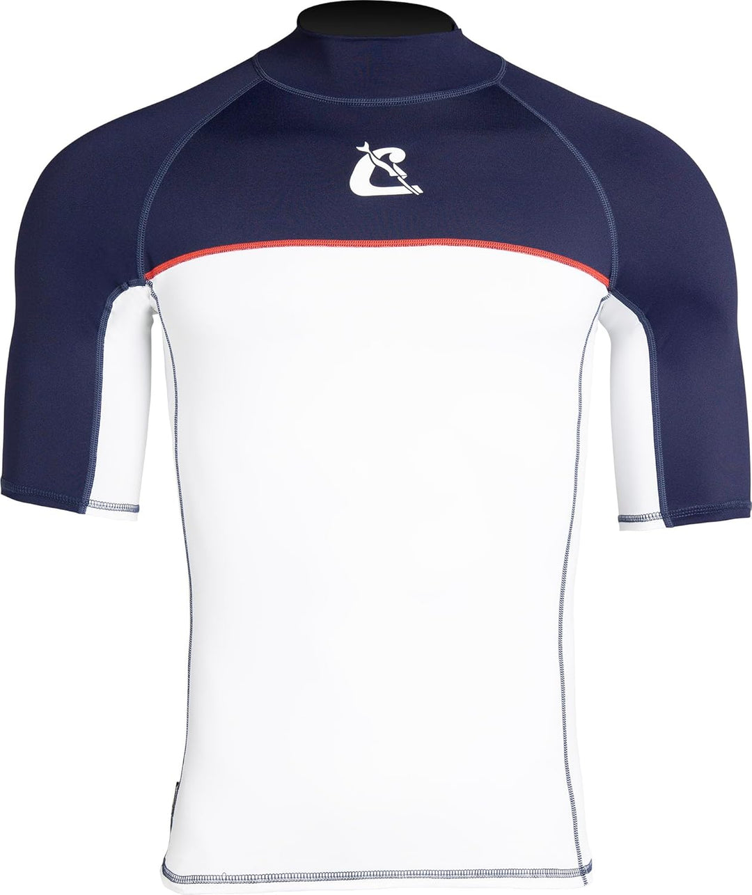 Cressi Shield Man Rash Guard Short/Sl Schützender Rashguard für SUP und Wassersport Weiss/Blau XXL,