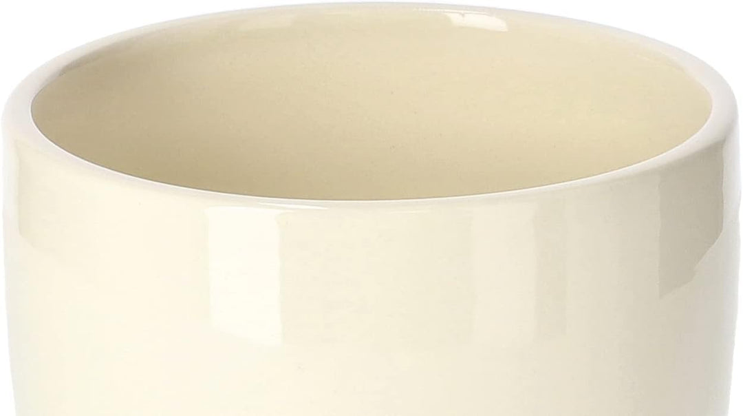 KOTARBAU® 2er Set Keramik Blumentopf Übertopf für Blumen Pflanzen ⌀ 13 cm mit Tropfschale Beige ⌀ 13
