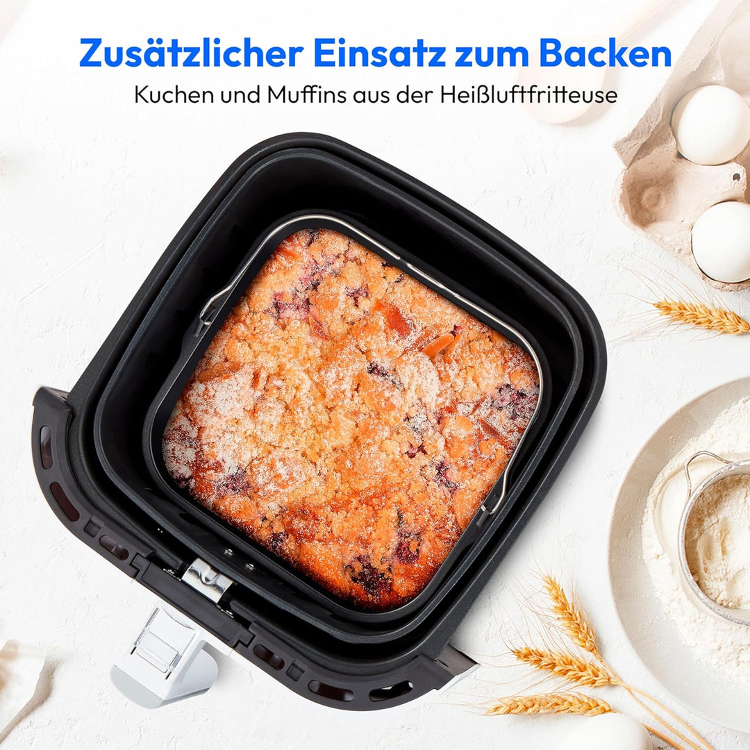 MEDION E40 XL Heissluftfritteuse (5,2 Liter Frittierkorb, 2.150 Watt, 9 Automatikprogramme, Backfunk