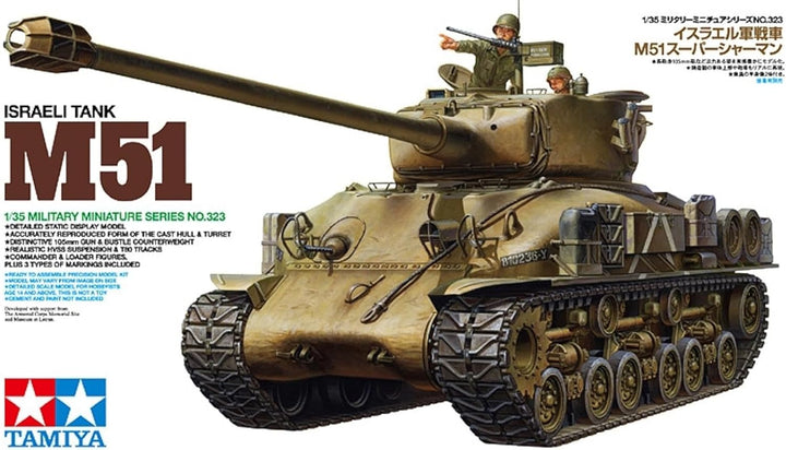 Tamiya 300035323 - 1:35 Israelischer Panzer M51 Super, 105 mm