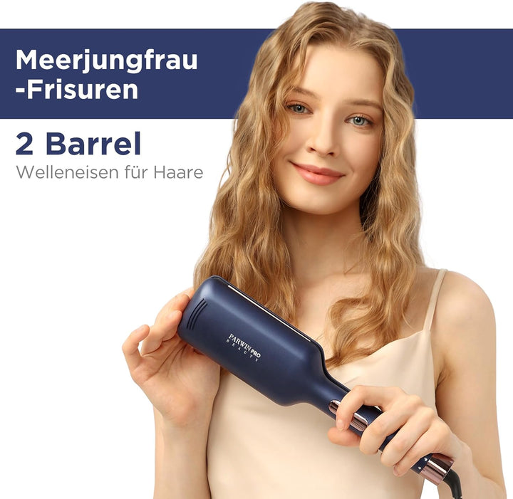 2 Fässer Meerjungfrau Welleneisen für haare, 32MM Lockenstab grosse locken, PARWIN PRO BEAUTY -Hair