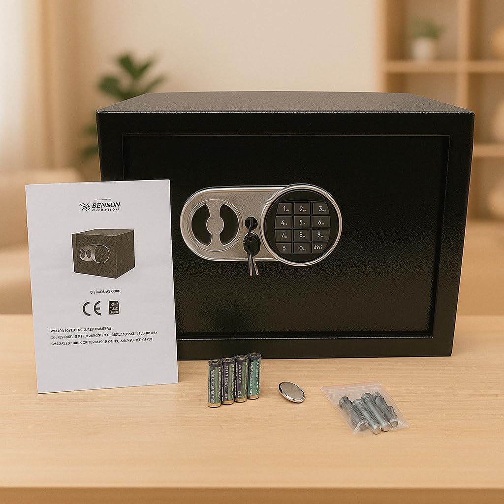 Elektronischer Tresor - 250 x 350 x 250 mm - Sicherer Aufbewahrungsort mit elektronischem Schloss Sc