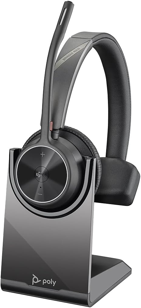 Poly – schnurloses Voyager 4310 UC-Headset mit Ladestation (Plantronics) – Ein-Ohr-Headset – USB-C-B