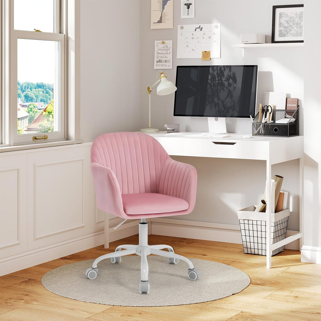 WOLTU Schreibtischstuhl, Bürostuhl ergonomisch, Homeoffice Stuhl höhenverstellbar, Schminkstuhl mit