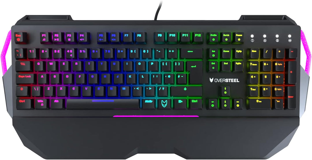 Oversteel Iron Mechanische Gaming-Tastatur, RGB, roter Schalter