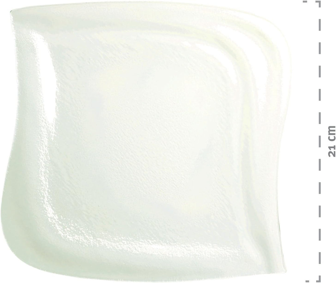 Mäser, Serie La Musica, Dessertteller aus Glas, Serviergeschirr im 6er-Set Dessertteller Glas, im 6e