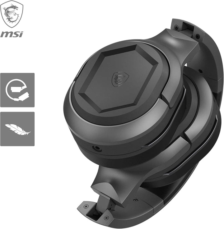 MSI IMMERSE GH50 Wireless Gaming Headset - Kabelose Kopfhörer, 50-mm-Neodym-Treiber mit Bassverstärk