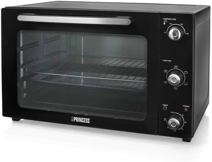 Princess 112759 Umluft-Ofen, 55 Liter Fassungsvermögen, zum Grillen/ Backen/ Auftauen und Toasten ge