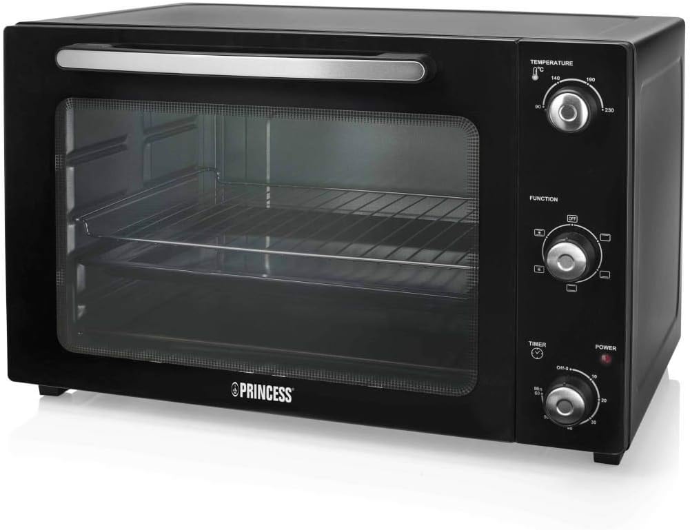 Princess 112759 Umluft-Ofen, 55 Liter Fassungsvermögen, zum Grillen/ Backen/ Auftauen und Toasten ge