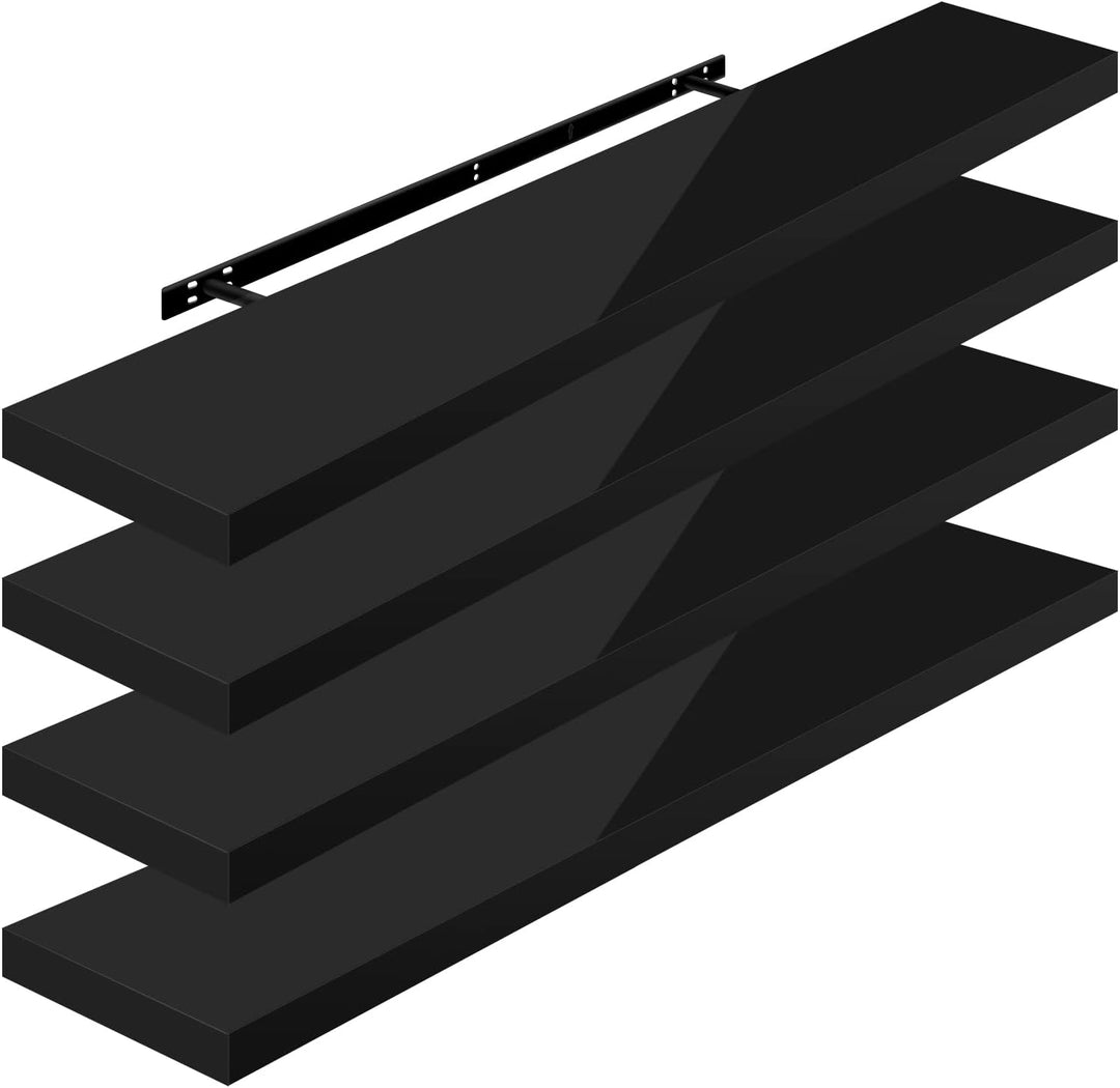 WOLTU Wandregal Volato Set von 4 Regalen Wandboard freischwebend Schweberegal CD DVD Regal Bücherreg