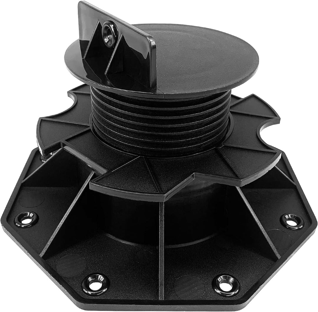 NAIZY Stelzlager Terrassenlager WPC Stellfuss Höhenverstellbar 60-140mm Balkenlager Stellfüsse Platt