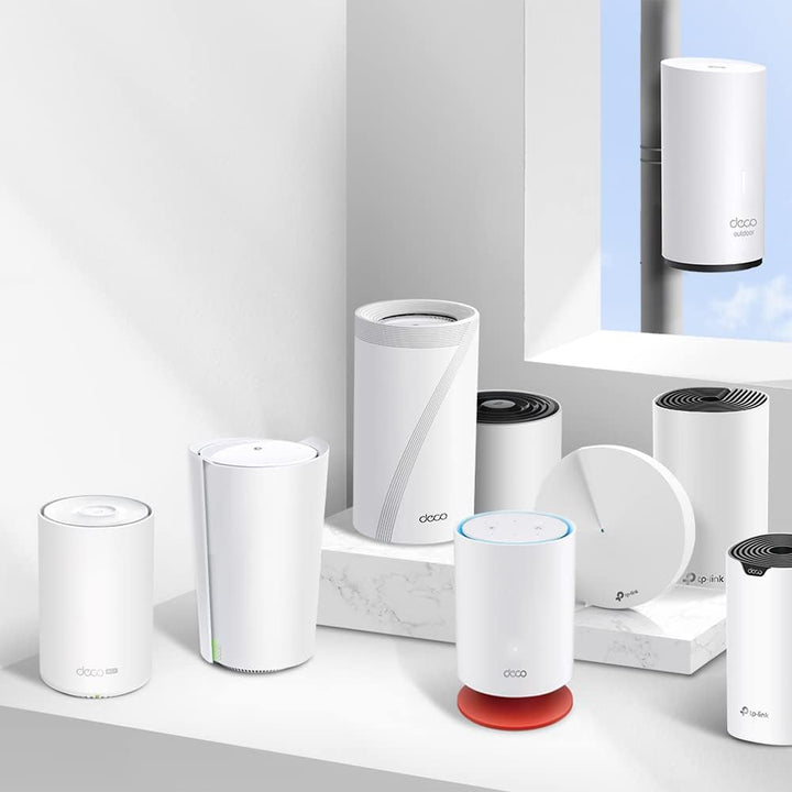 TP-Link Deco BE85 Wi-Fi 7 Mesh WLAN-Set, BE19000 Tri-Band-Router und Repeater (10 Gbit/s Ethernet/Gl
