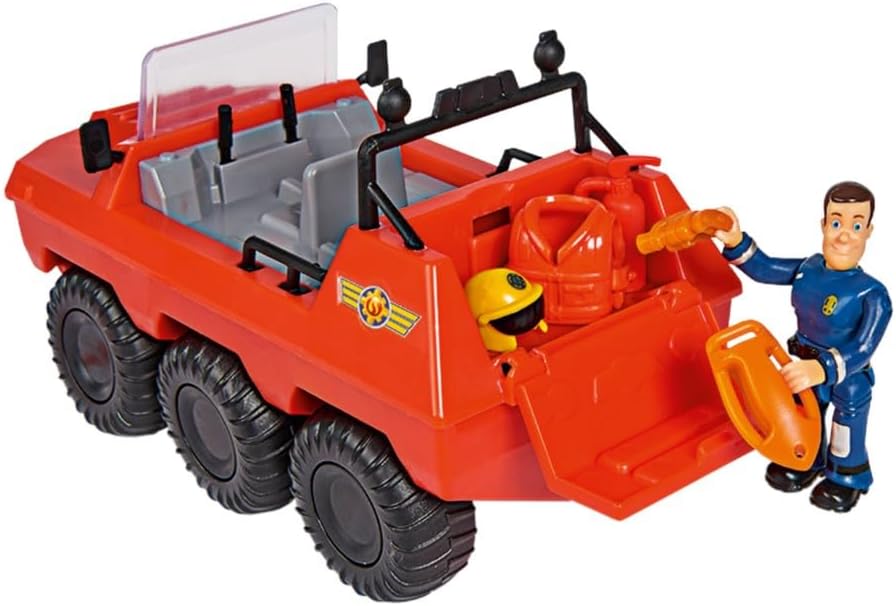 SIMBA 109251051038 Feuerwehrmann Sam Hydrus Mit Figur 20 cm Offizielles lizensiertes Feuerwehrfahrze