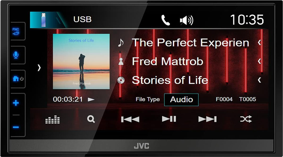 JVC KW-M785DBW - 17,3 cm (6,8") Digital Media AV-Receiver mit Wireless CarPlay & Android Auto (4x50W