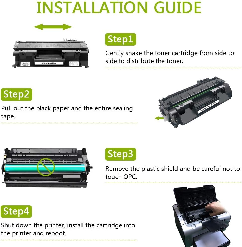 ZOOMTEC Kompatibel Toner für CE505A 05A für Laserjet P2030, Laserjet P2035 P2035N, Laserjet P2050 La