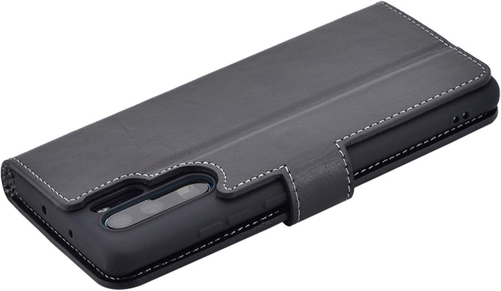 Suncase Book-Style kompatibel mit Huawei P30 PRO Hülle (Slim-Fit) Leder Tasche Handytasche Schutzhül