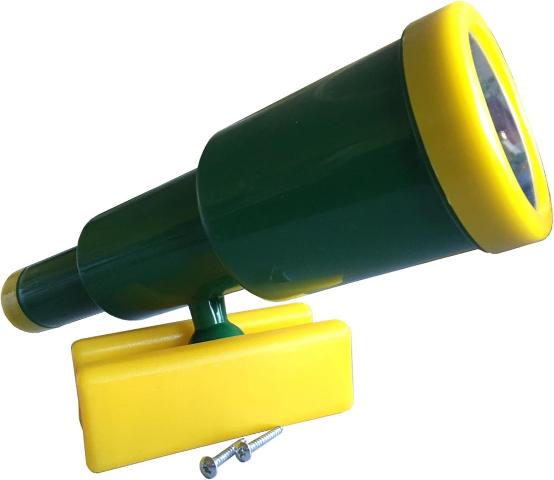 LoggyLand Grosses Teleskop Fernrohr für Spieltürme, (grün/gelb), Grün/Gelb