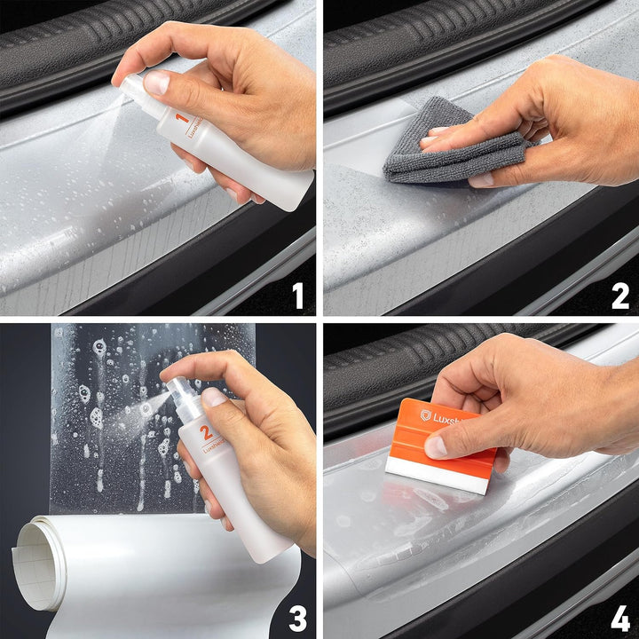 Luxshield Ladekantenschutz Folie für Porsche Macan 1 (I) 95B Facelift I 2018-2021 - Stossstangenschu