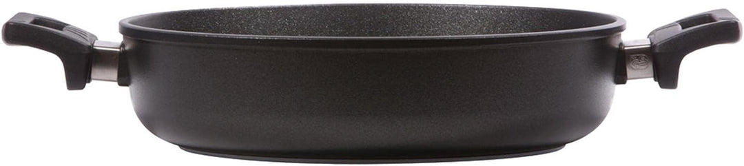 Eurloux Guss-Kasserolle Induktion Set & Deckel Ø28 cm - Universal Bratenkasserolle 4 Liter mit Besch