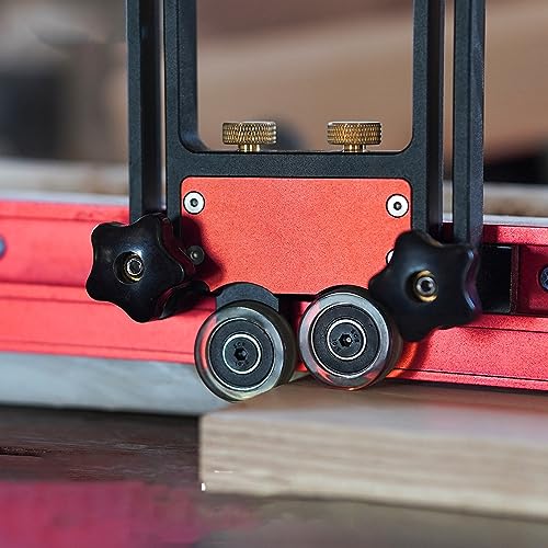 Featherboard Verstellbare Gleitrolle für Oberfräsen, Tischkreissägen, Frästische und Bandsägen, Holz