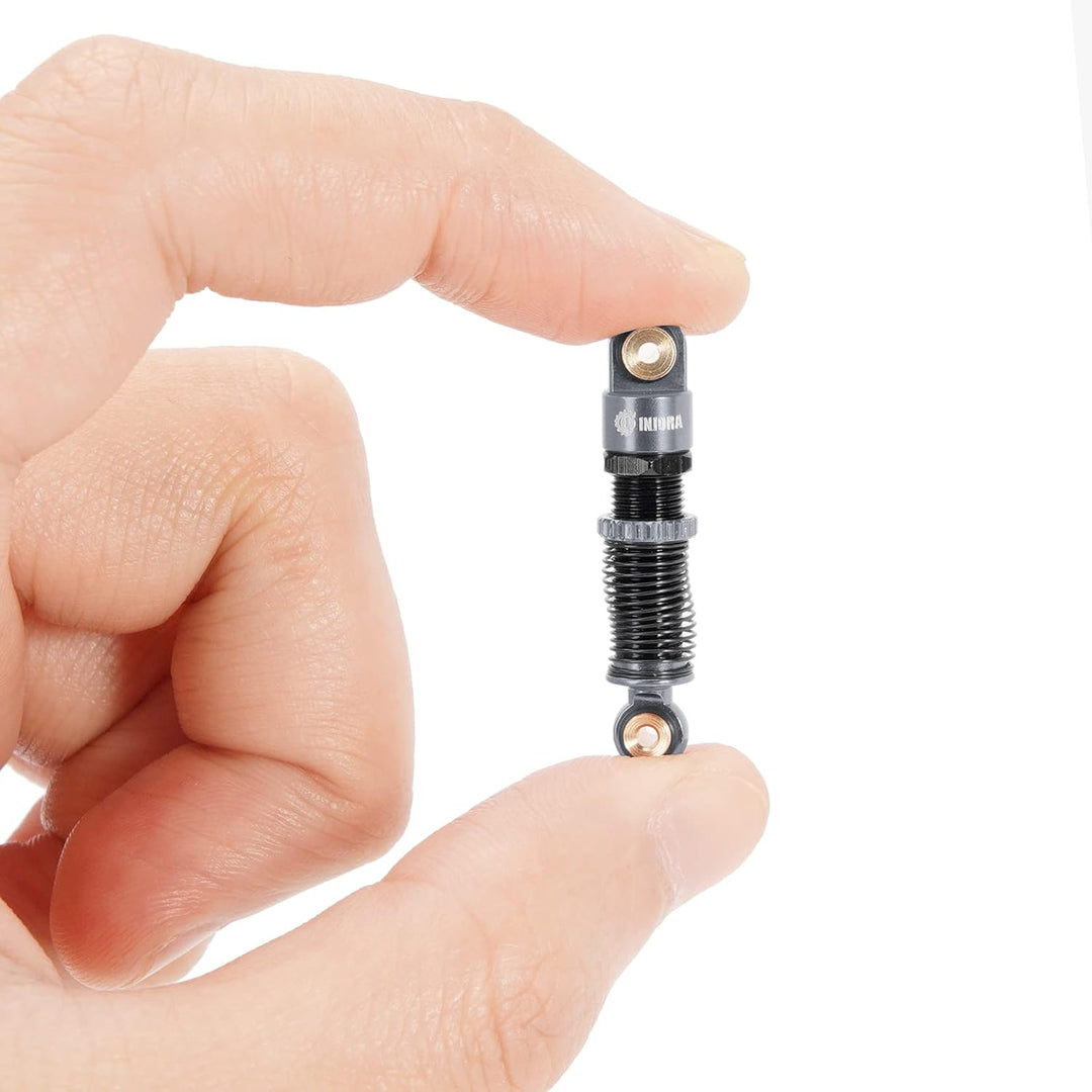 INJORA 51mm Stossdämpfer-Doppellauf Dämpfer mit Langem Federweg für Axial AX24 SCX24 Upgrade 1/24 RC