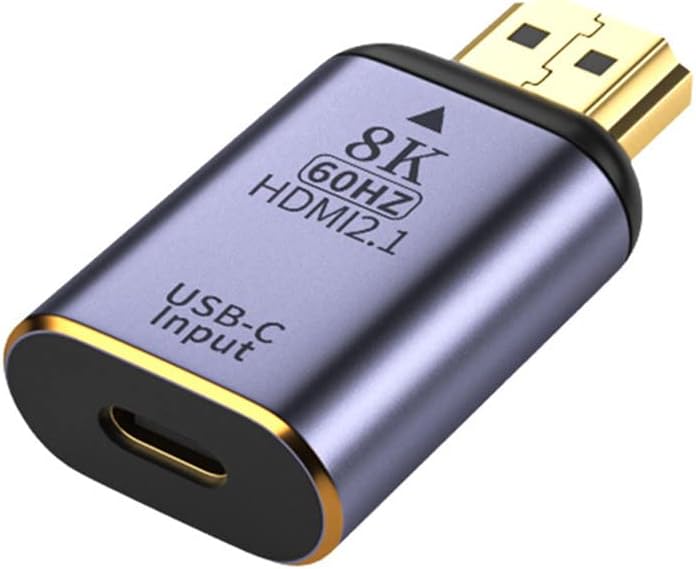 Xiwai USB-C Typ C Buchse auf HDMI Waschbecken HDTV Adapter 8K @ 60Hz 4K @ 120Hz für Tablet & Handy &