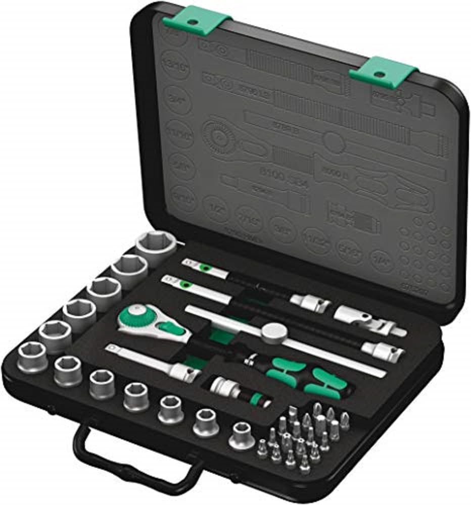 Wera 8100 SB 4 Zyklop Speed-Knarrensatz, 3/8 Zoll-Antrieb, zöllig, 38-teilig, 05003596001 3/8 Zoll z