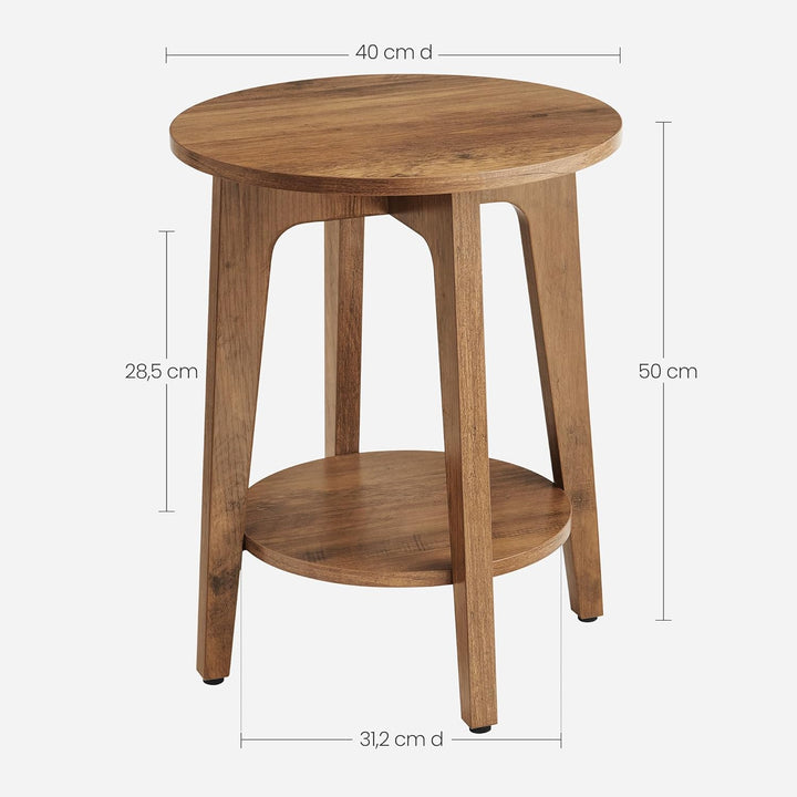VASAGLE Beistelltisch, Sofatisch, Kleiner runder Tisch für Wohnzimmer, Nachttisch für kleine Räume,