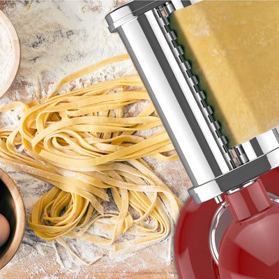 Edelstahl Nudelaufsatz für Kitchenaid Küchenmaschine, 3 Pasta Roller für Kitchen Aid Nudelaufsatz Se