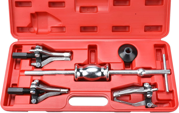 BOOMSTART Getriebeabzieher Set Gleithammer Lager Abzieher Nabenlager Ausbau Satz 3 Backen Innen Auss